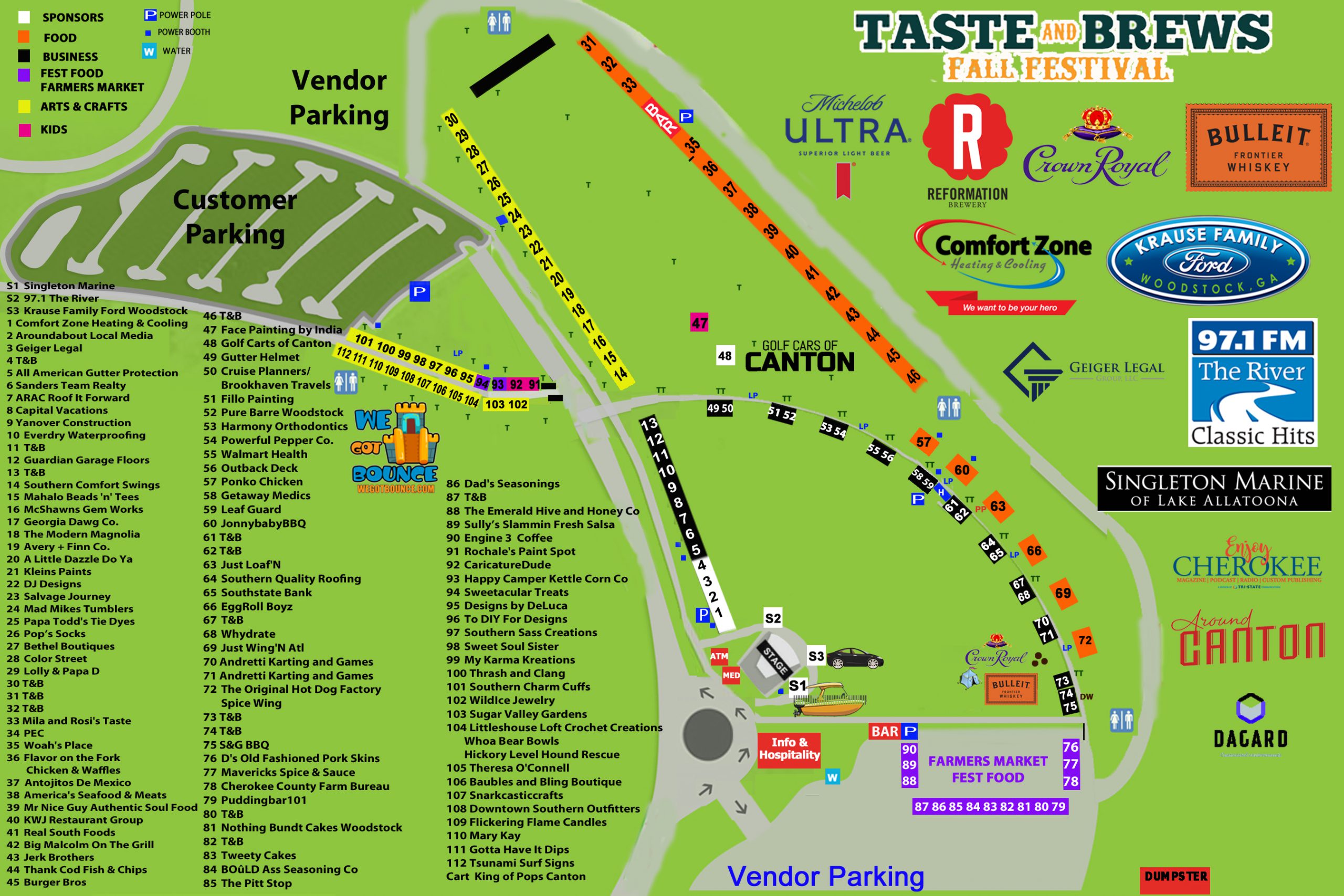 Taste & Brews Fall Festival | Map